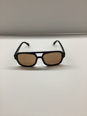 Aire Uni-Sex Aquarius Black Aviators Sunglasses Size Medium